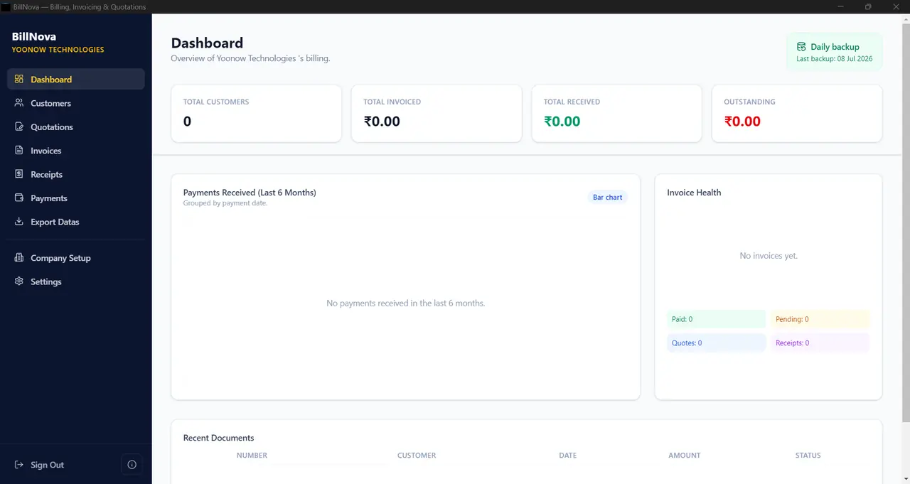BillNova Billing Software preview