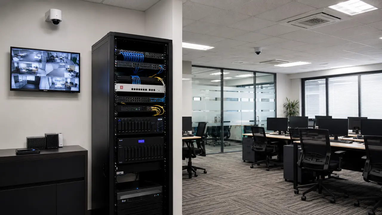 FortiGate + QNAP NAS + CCTV Office Setup visual 3
