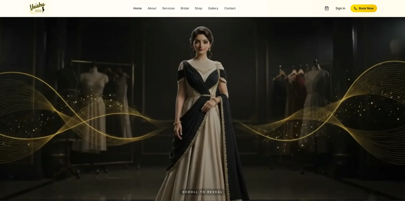 Vaishu Costume Designer Website project preview